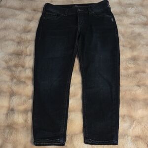Silver Jeans Women's Dark Wash Cropped Jeans